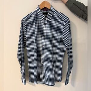 RW&CO. Navy and White Checkered Men's Shirt